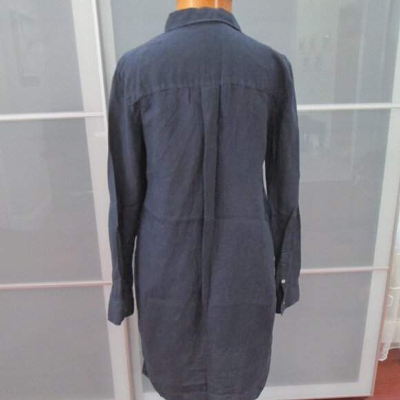 James Perse Over Sized Long Sleeve 100% Linen Shirt Dress - Picture 3 of 6
